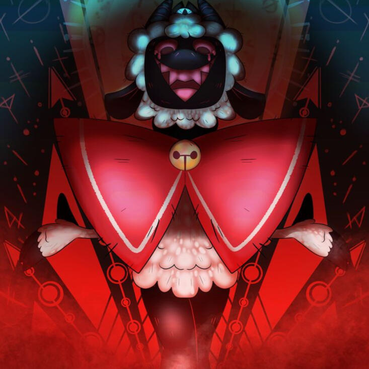 A drawing of a ritual lamb, made by INK.